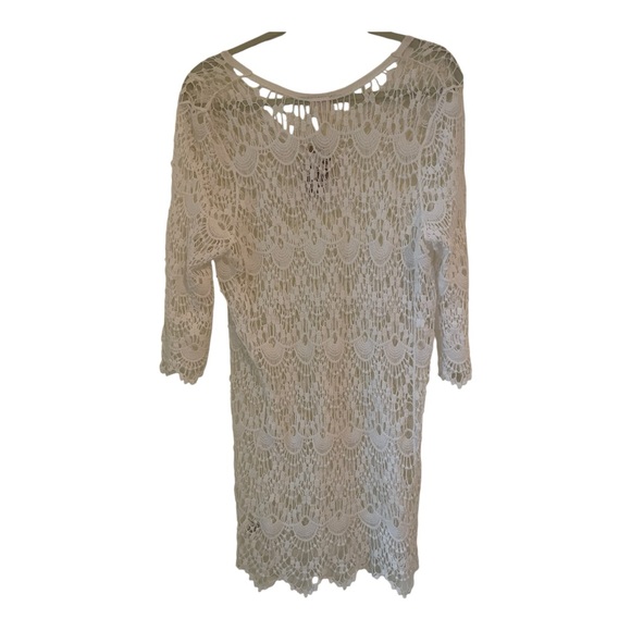 SURF GYPSY Cotton Lace Crochet Beach Boho Cover Up - Picture 5 of 10